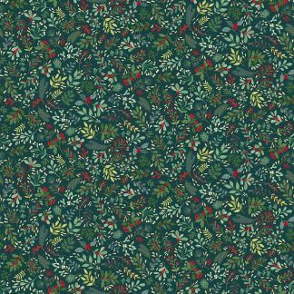 Makower Enchanted Foliage Dark Green